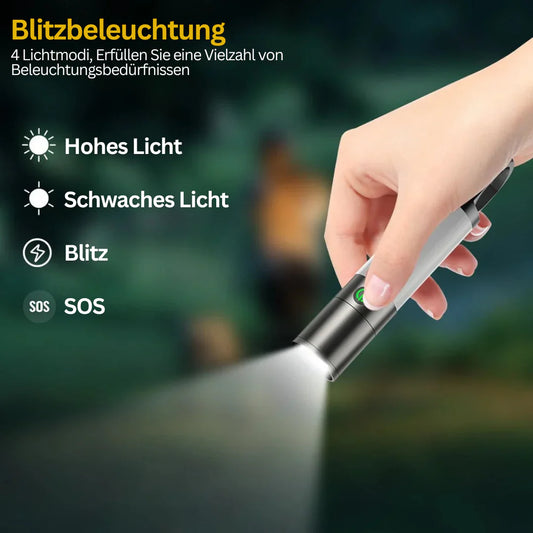 USB-C LED Flashlight with Color Filters – Rechargeable Light for Outdoor Activities and Emergencies