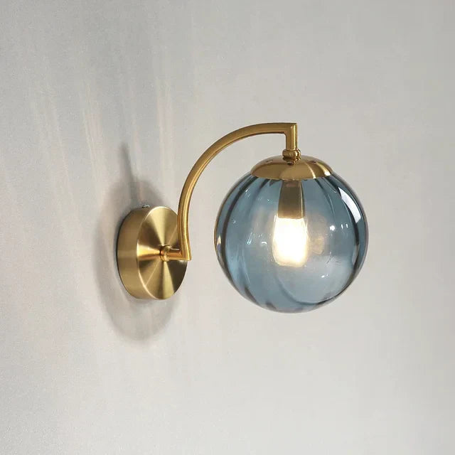 Retro-Style Glass Globe Wall Light