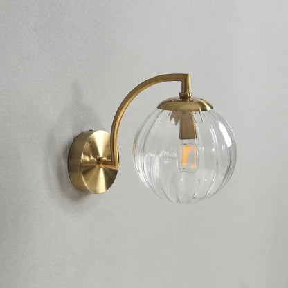 Retro-Style Glass Globe Wall Light