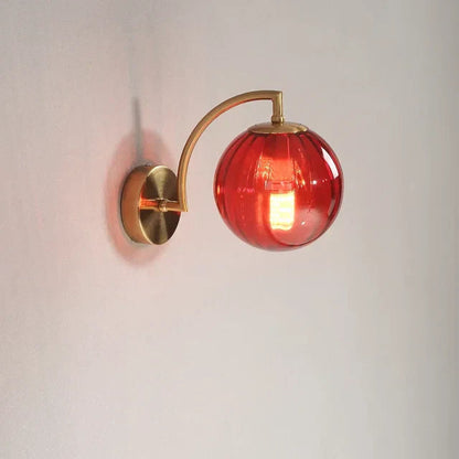 Retro-Style Glass Globe Wall Light
