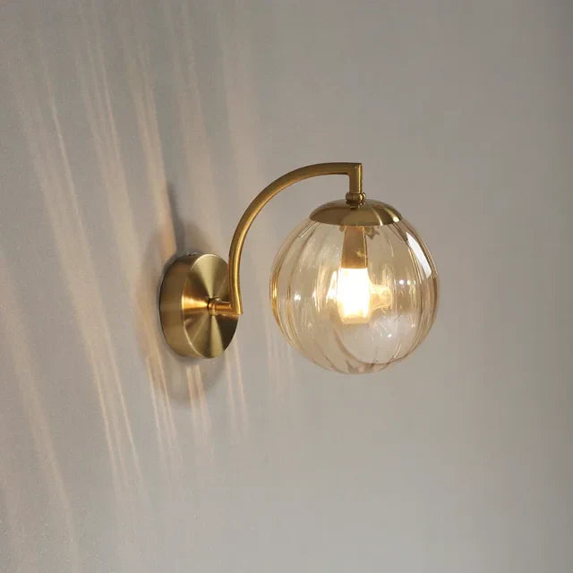 Retro-Style Glass Globe Wall Light