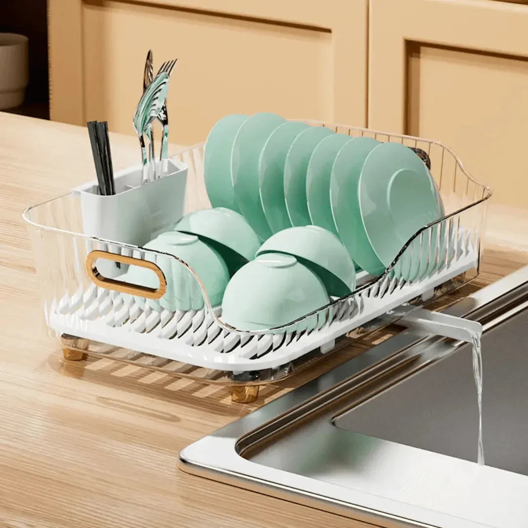 Dish Drying Rack with Drainage and Stylish Design