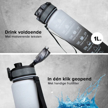 Motivational Water Bottle with Time Markers – Perfect for Daily Hydration and Fitness Goals