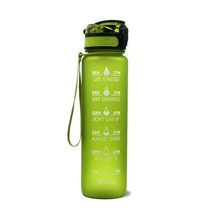Motivational Water Bottle with Time Markers – Perfect for Daily Hydration and Fitness Goals
