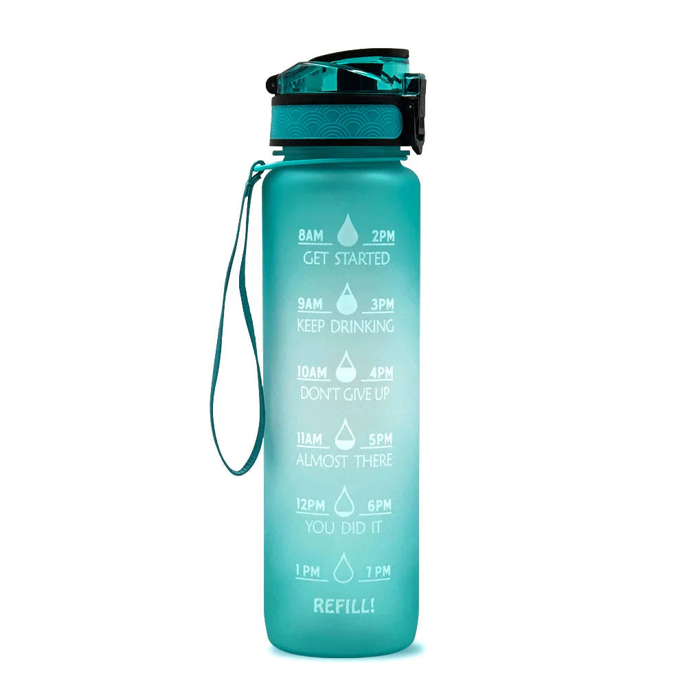 Motivational Water Bottle with Time Markers – Perfect for Daily Hydration and Fitness Goals