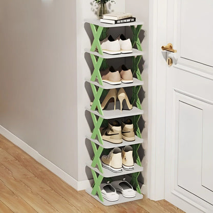 Foldable shoe rack for efficient use of space