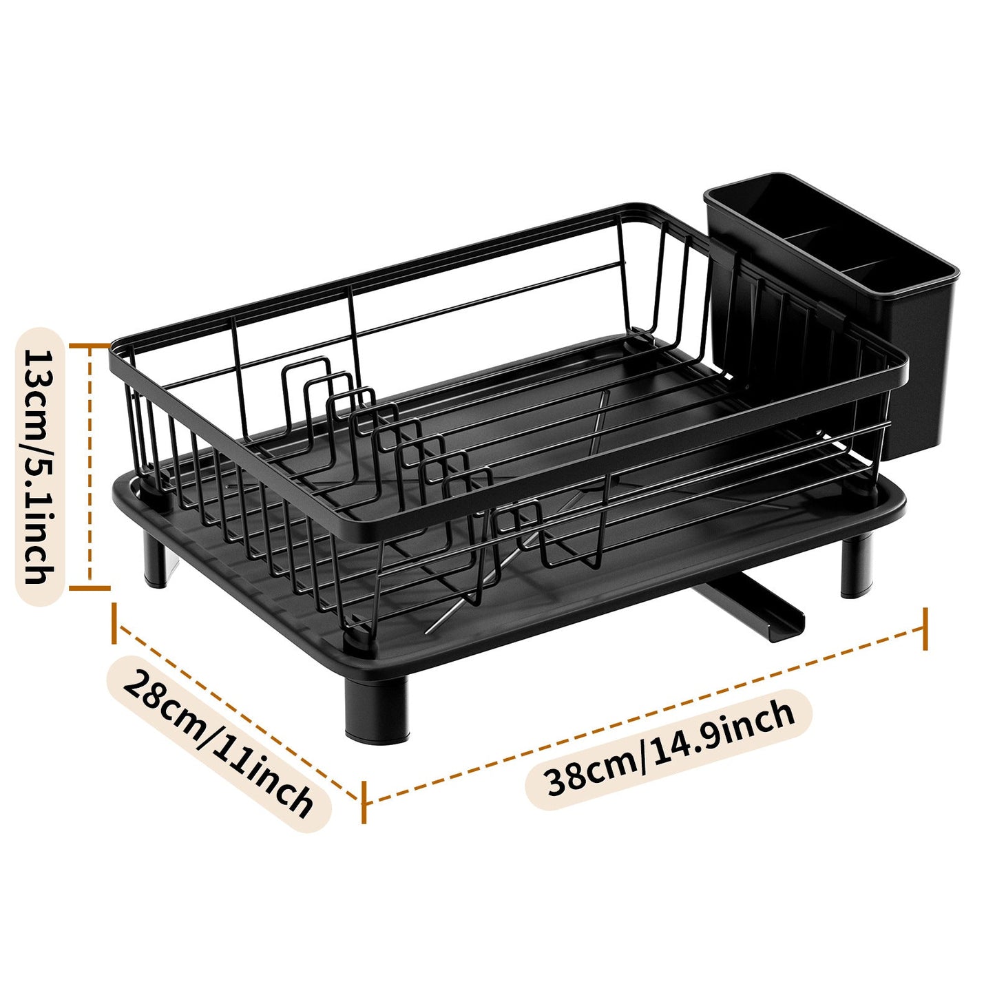 Kitchen Dish Drying Rack with Practical Drainage Function