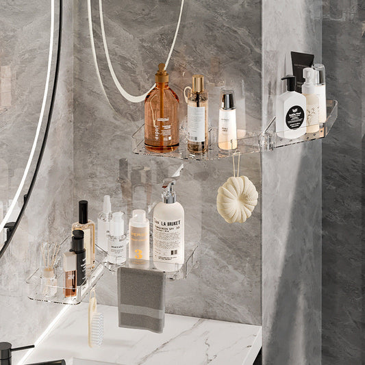 Bathroom Shelf with Suction Cup – Foldable, Sturdy, and Residue-Free