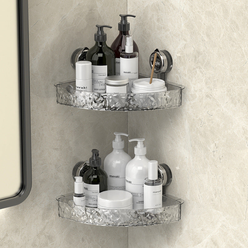 Corner Shelf with Suction Cup for Easy Bathroom Installation