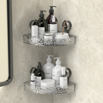Corner Shelf with Suction Cup for Easy Bathroom Installation