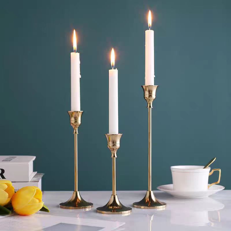 Luxurious Golden Candle Holder for an Elegant Space