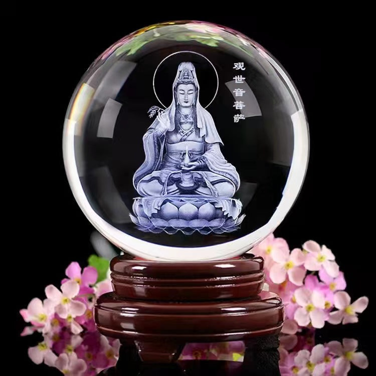 Glowing moon crystal ball with galaxy effect