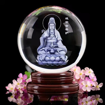 Glowing moon crystal ball with galaxy effect