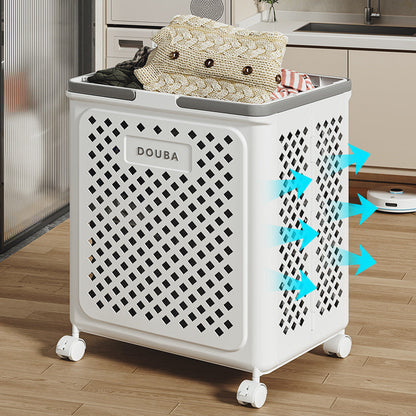 Laundry Basket with Wheels and Foldable Design