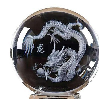 Glowing moon crystal ball with galaxy effect