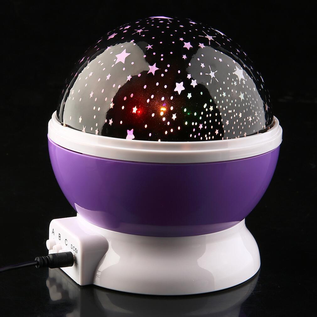 Star projection night light for a calming atmosphere