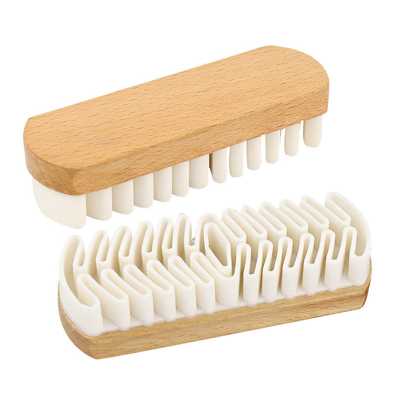 Gentle Rubber Shoe Brush for Delicate Materials – Effective Cleaning and Care