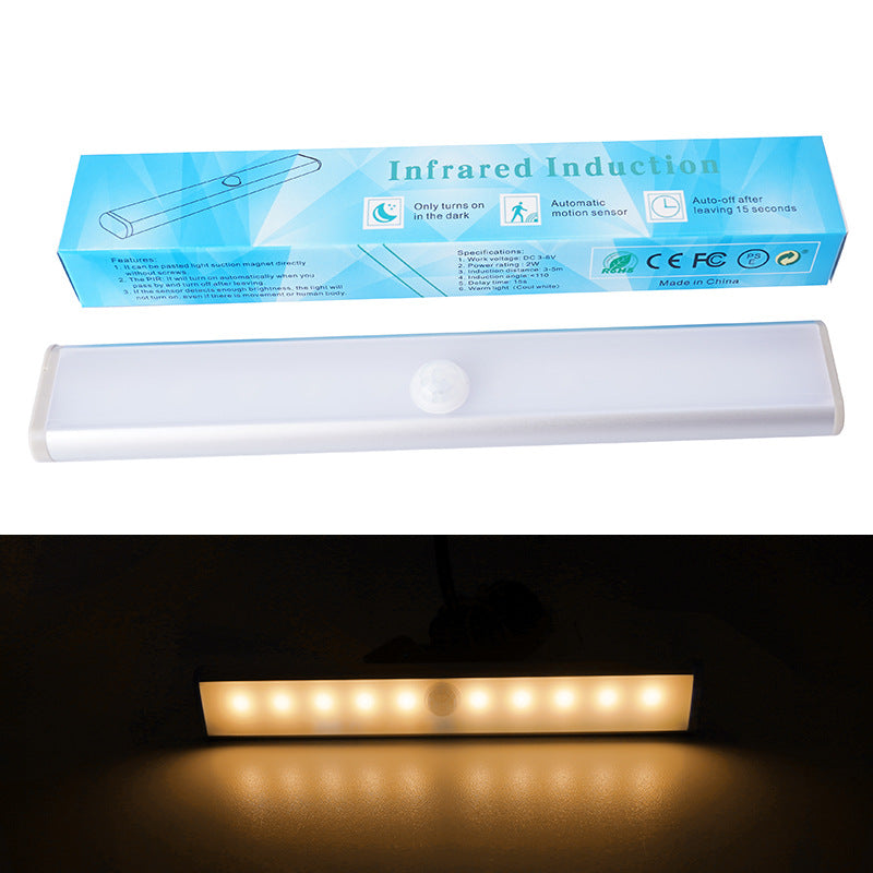 Cordless LED Light Strip with Automatic Motion Sensor