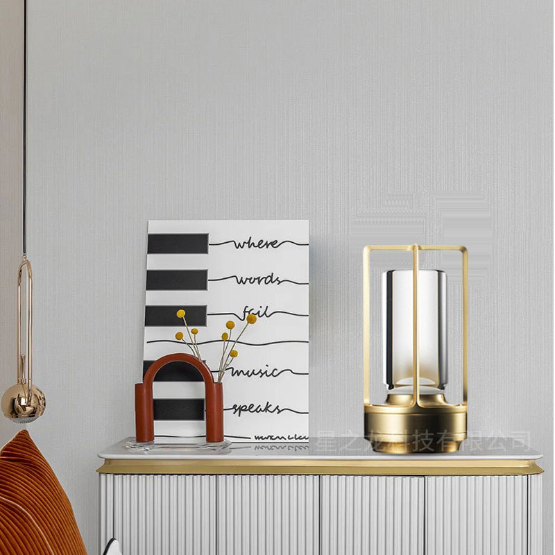 Industrial Metal Table Lamp in Retro Style