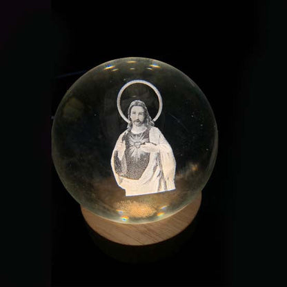 Glowing moon crystal ball with galaxy effect