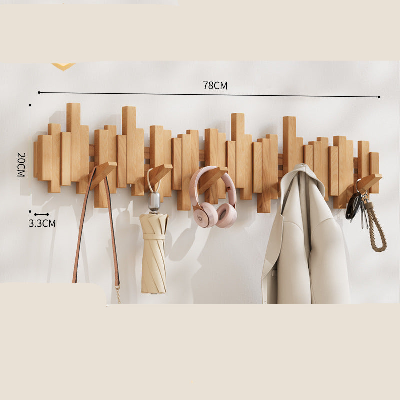 Decorative Wooden Piano Hook Rack for Clothes and Accessories