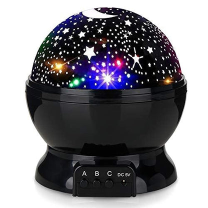 Star projection night light for a calming atmosphere