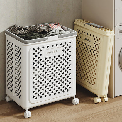 Laundry Basket with Wheels and Foldable Design