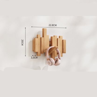 Decorative Wooden Piano Hook Rack for Clothes and Accessories