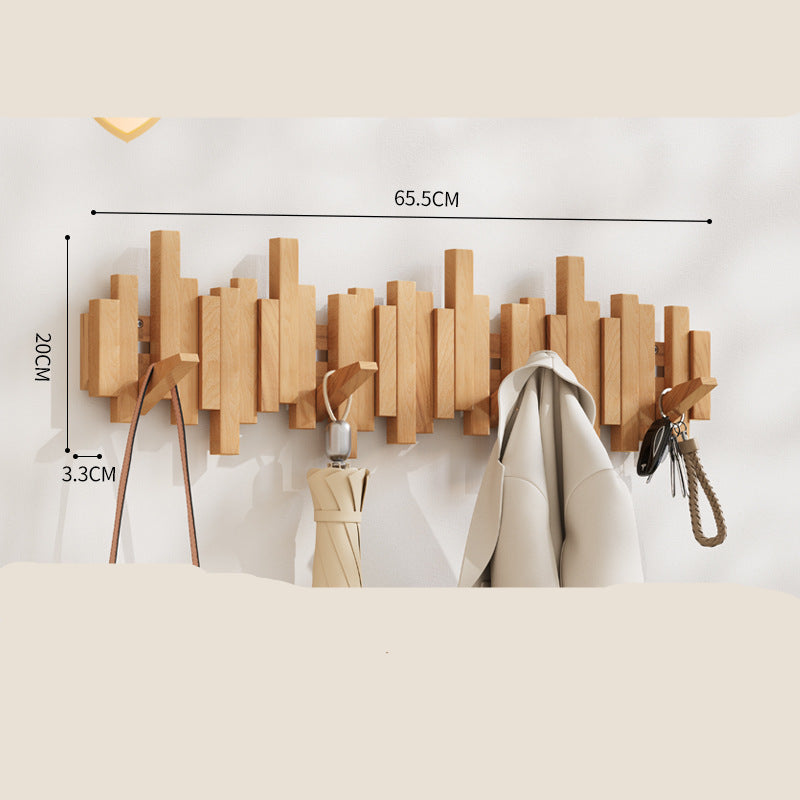 Decorative Wooden Piano Hook Rack for Clothes and Accessories