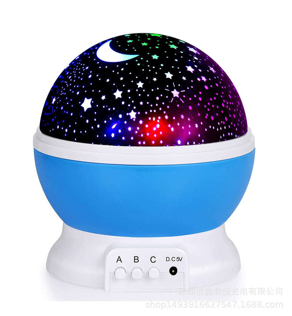 Star projection night light for a calming atmosphere