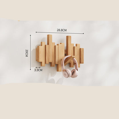 Decorative Wooden Piano Hook Rack for Clothes and Accessories