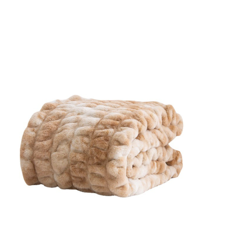 Luxurious Throw Blanket with Soft Faux Fur