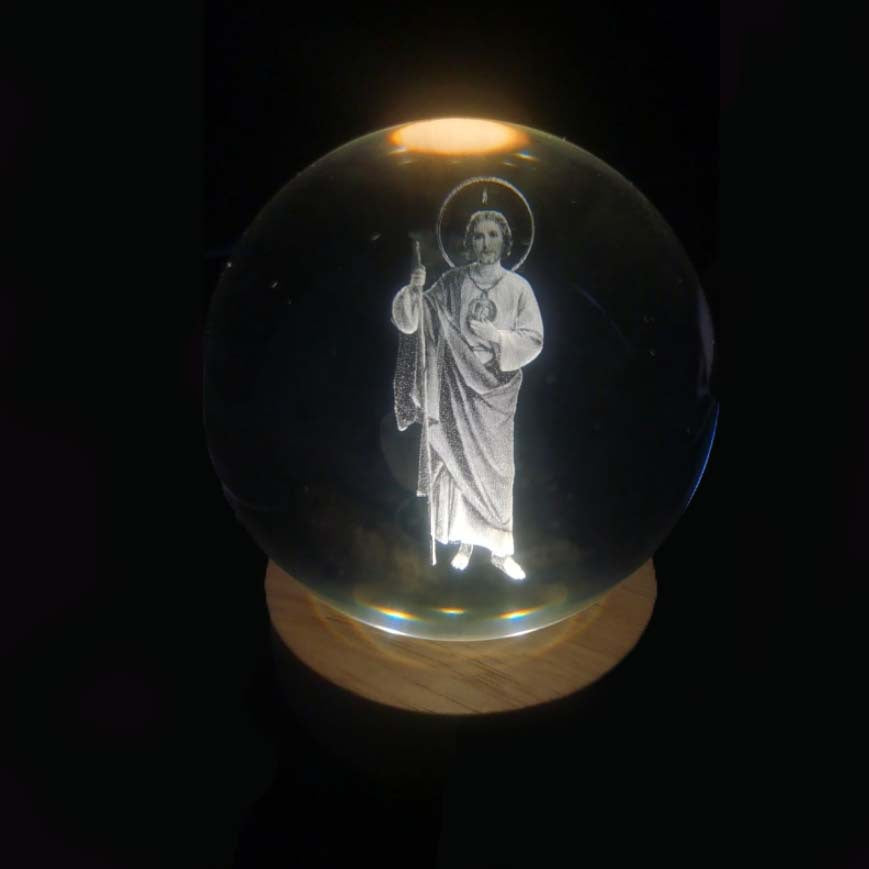 Glowing moon crystal ball with galaxy effect