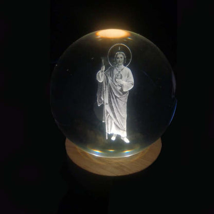 Glowing moon crystal ball with galaxy effect