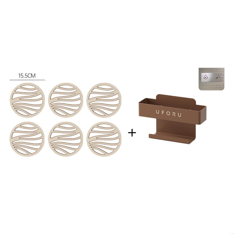 Non-Slip Silicone Coasters with Wave Pattern (Set of 6)