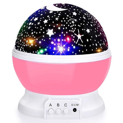 Star projection night light for a calming atmosphere
