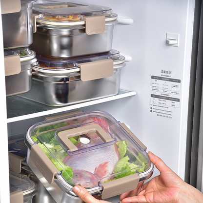 Stainless Steel Food Storage Box 1600ml, Portable Lunch Box