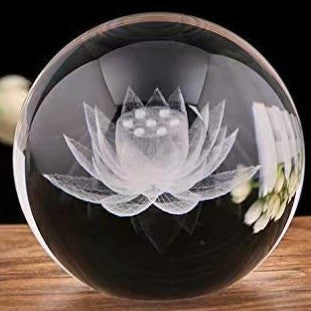 Glowing moon crystal ball with galaxy effect