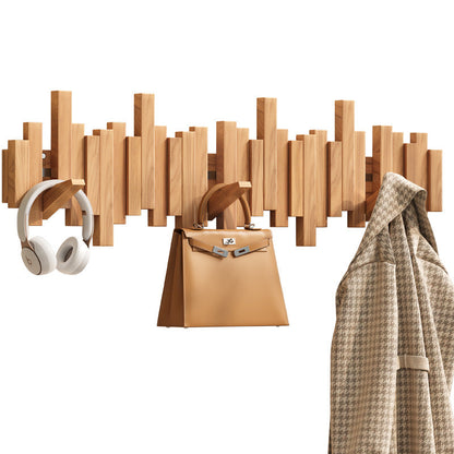 Decorative Wooden Piano Hook Rack for Clothes and Accessories