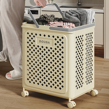 Laundry Basket with Wheels and Foldable Design