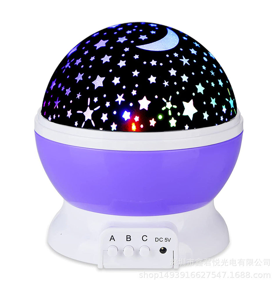 Star projection night light for a calming atmosphere
