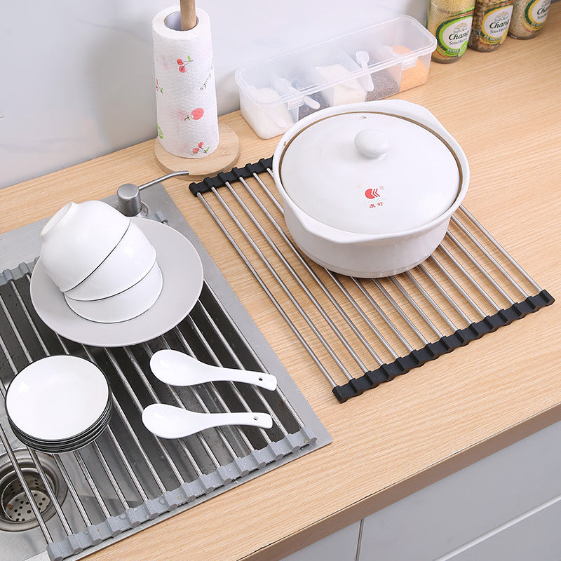 Roll-Up Drying Rack – Flexible Drying Stand for Kitchen and Bathroom