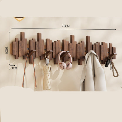 Decorative Wooden Piano Hook Rack for Clothes and Accessories