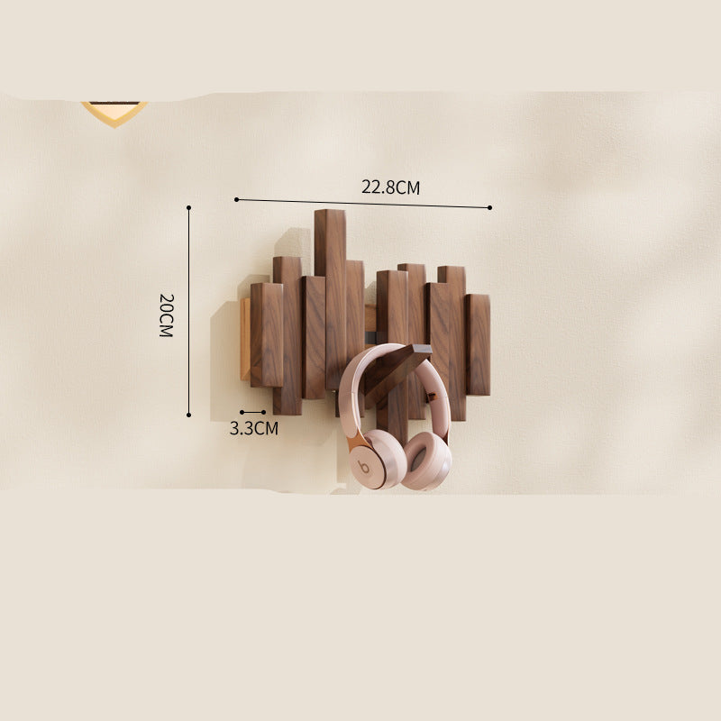 Decorative Wooden Piano Hook Rack for Clothes and Accessories