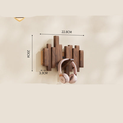 Decorative Wooden Piano Hook Rack for Clothes and Accessories