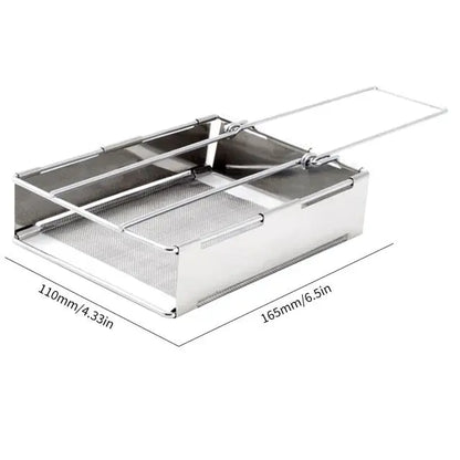 Foldable Stainless Steel Camping Stove – Compact Wood-Burning Stove for Outdoor Adventures