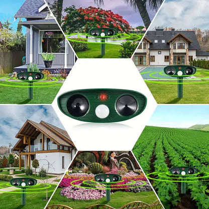 Solar-Powered Ultrasonic Animal Repeller