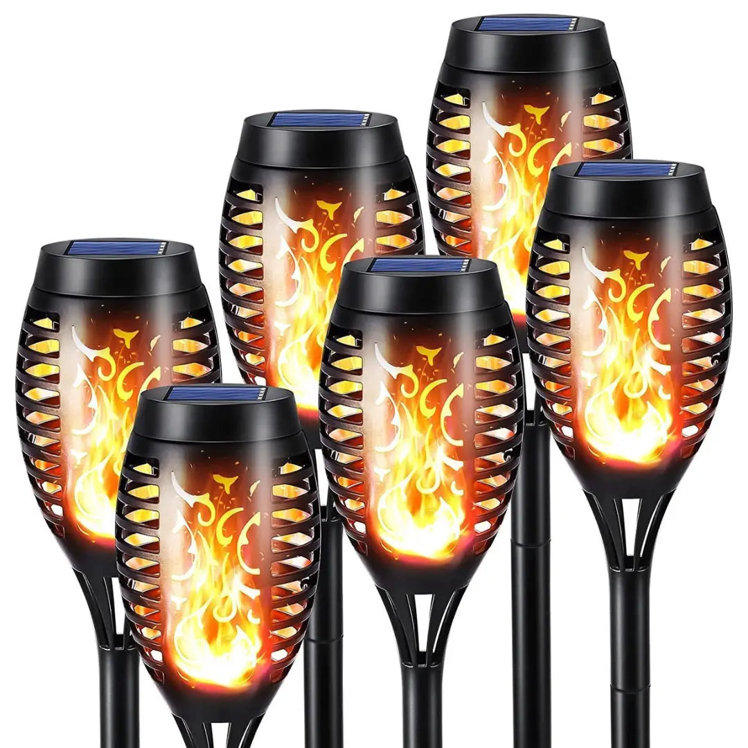 Solar-Powered LED Garden Torches – Flame Effect & Weatherproof