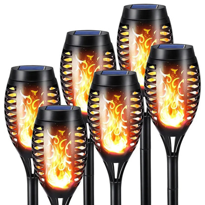 Solar-Powered LED Garden Torches – Flame Effect & Weatherproof