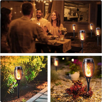 Solar-Powered LED Garden Torches – Flame Effect & Weatherproof